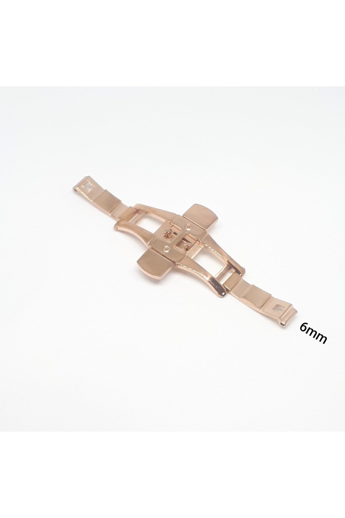 Emporio Armani Tissot Saat Uyumlu Metal Kordon Kelebek Basmalı Kilit Rose Bakır - 6mm