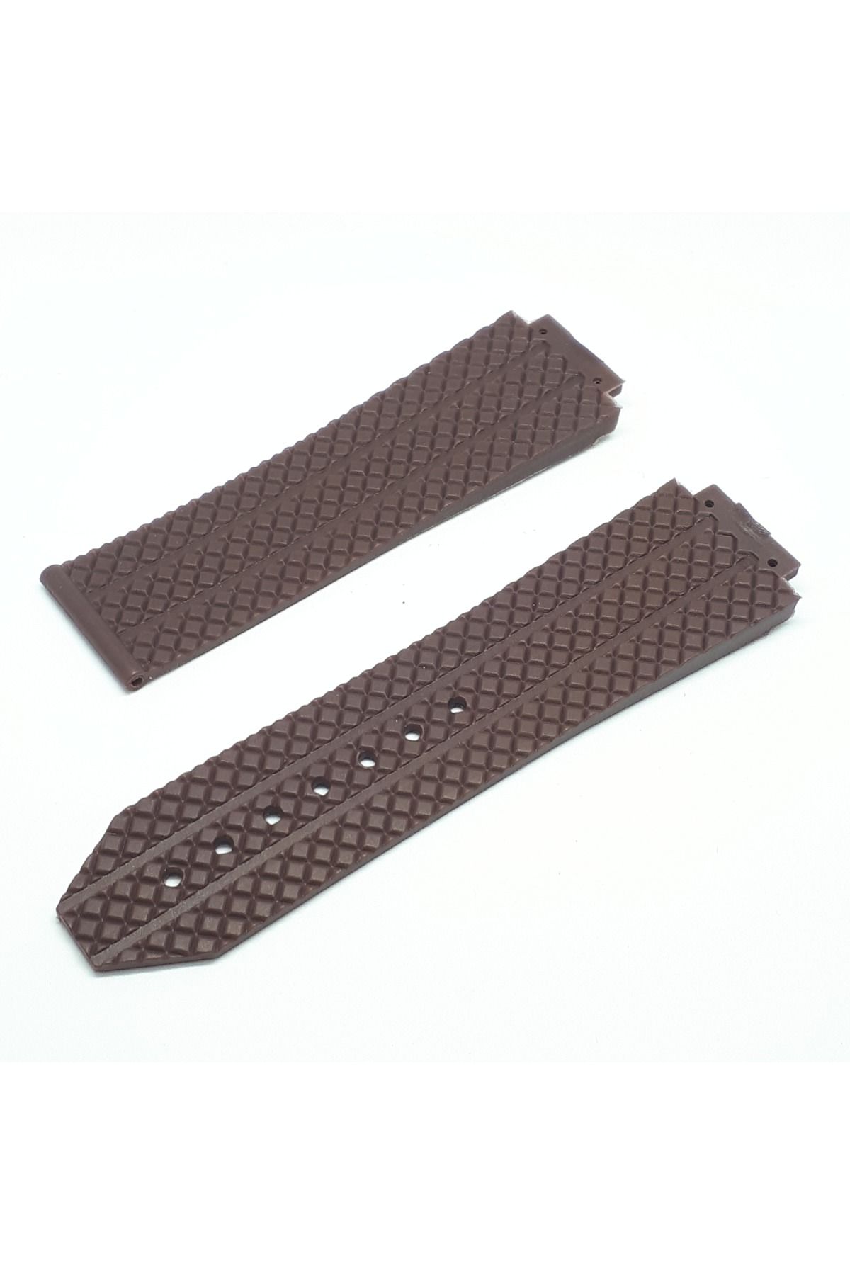 Kahve Slikon Saat Kordonu Kayışı| kilit 22mm -