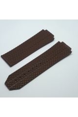 Uyumlu Slikon Saat Kordonu Kayışı|kilit 24mm - Kahve