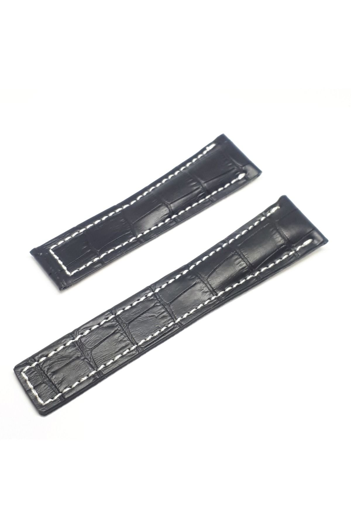 Breitling Uyumlu Croco Deri Saat Kordonu Kayışı 24mm