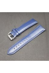 Düz Bombeli Deri Saat Kayışı Saat Kordonu Lacivert 24 x 22 24mm