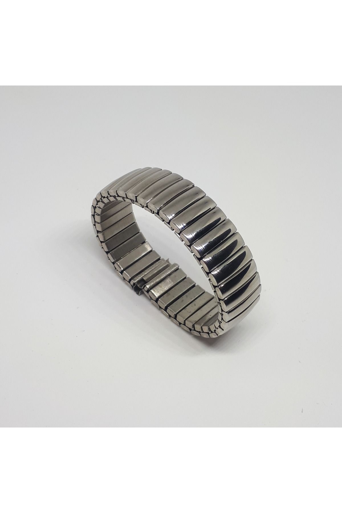 Beyaz Yaylı Metal Saat Kordonu 12 mm
