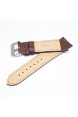 18mm Marka Kahve Croco Hakiki Deri Saat Kordonu