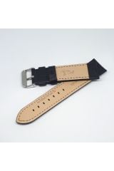 22mm Marka Siyah Croco Hakiki Deri Saat Kordonu