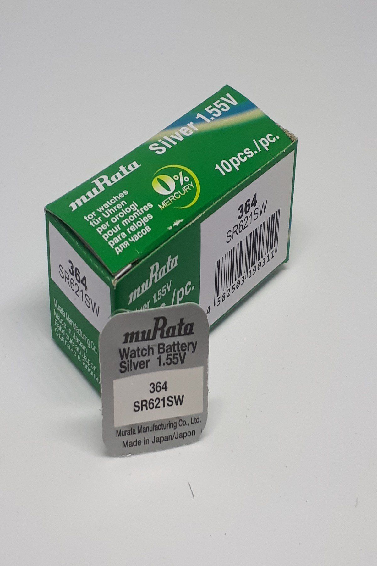 Murata Sony 364 Sr621sw 1,55v Saat Pili - 10 Adet