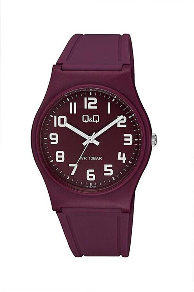 Qq Rakamı Bordo Silikon Unisex Kol Saati